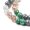 Electroplate Glass Beads Strands EGLA-D300-06-8mm-04-3