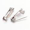 Platinum Iron Pin Backs Brooch Safety Pin Findings X-IFIN-S276-2