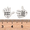 Tibetan Style Alloy Hand Carved Word Hand Made Charms LS-X-TIBEP-O009-31-2