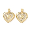 Brass Cubic Zirconia Pendants KK-G453-02G-02-2