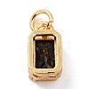 Real 18K Gold Plated Brass Inlaid Cubic Zirconia Charms ZIRC-L100-075G-07-3