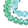 Gradient Color Baking Paint Glass Bead Strands DGLA-A039-T6mm-A018-3