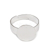 48Pcs 4 Style Adjustable Brass Pad Ring Base Findings KK-FH0004-56-2