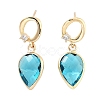 Brass Micro Pave Cubic Zirconia Stud Earrings EJEW-Q800-39KCG-1
