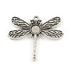 Tibetan Style Zinc Alloy Pendant Rhinestone & Tray Settings TIBEP-R334-066AS-RS-1