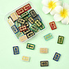 36Pcs 9 Colors Handmade Lampwork Beads LAMP-SC0001-72-7