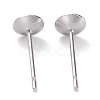 Non-Tarnish 304 Stainless Steel Stud Earring Settings STAS-J031-12-2