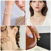 12Pcs Brass & Glass Imitation Cat Eye Round Charms PALLOY-TAC0237-02-8