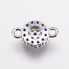Brass Micro Pave Cubic Zirconia Links ZIRC-E143-47P-2