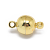 Rack Plating Brass Magnetic Clasps with Loops X-KK-F801-02B-G-2