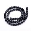 Natural Snowflake Obsidian Round Bead Strands G-J303-09-6mm-2