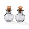 Round Glass Cork Bottles Ornament GLAA-D002-03E-1