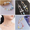 100Pcs Two Tone Transparent Glass Beads GLAA-CJ0001-84-7