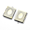 Brass Locket Pendants KK-P141-55-NR-1
