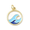 Brass Enamel Pendants KK-H255-21G-1