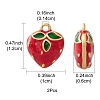 2Pcs Brass Enamel Charms KK-YW0001-70-3