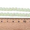 Electroplate Imitation Jade Glass Beads Strands EGLA-Q132-6MM-01B-07-4