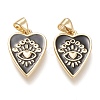 Brass Enamel Pendants LS-ZIRC-F116-10A-G-1