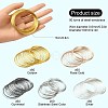 300 Circles 5 Colors Steel Memory Wire TWIR-YW0001-03-3