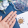 5 Strands Round Natural Blue Spot Jasper Beads Strands G-NB0004-58-3