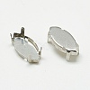 Non-Tarnish 201 Stainless Steel Sew on Prong Settings STAS-T032-04-4x8mm-2
