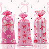 100Pcs OPP Cellophane Bowknot Printed Candy Gift Storage Bags ABAG-SP0001-54-6