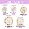 15Pcs 5 Styles 1-Hole Alloy Enamel Shank Buttons BUTT-TA0001-47A-4