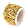 Brass Textured Flat Round Bar Link Chains CHS-H112-07G-2