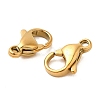 Ion Plating(IP) 304 Stainless Steel Lobster Claw Clasps Hand Polished STAS-AB11-G-01-2
