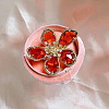 Alloy & Rhinestone/Synthetic Quartz Cuff Rings FS-WGD97BC-05-1