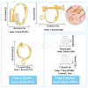 18Pcs 3 Style Brass Clip-on Earring Findings FIND-SC0003-96G-2