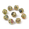 Brass Enamel Beads KK-L236-01D-G-1