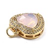 Eco-Friendly Brass Micro Pave Cubic Zirconia Pendants ZIRC-H122-03G-02-3