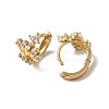 KC Gold Plated Brass Micro Pave Cubic Zirconia Hoop Earring EJEW-L271-01KCG-03-2