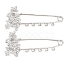 Flower 304 Stainless Steel Safety Pins Brooch Findings SA-CBA098D-14A-P05-1