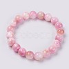 Natural Jade Beaded Stretch Bracelet BJEW-P214-27-6mm-1