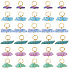 30Pcs 6 Styles Electroplated Natural Quartz Crystal Pendants PALLOY-TAC0225-2