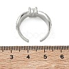 Brass Micro Pave Cubic Zirconia Cuff Open Rings RJEW-C163-06P-5