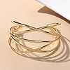 Electrophoresis Iron Cuff Bangles BJEW-M057-07G-4