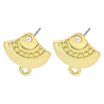 Rack Plating Alloy Stud Earring Finding FIND-C053-09B-G-1