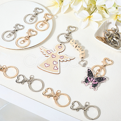 20Pcs 2 Colors Zinc Alloy Keychain Clasps FIND-SP0004-25-1