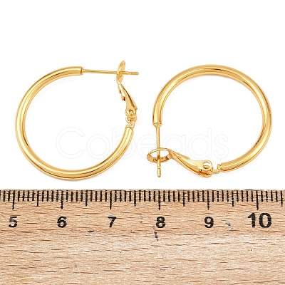 Brass Hoop Earrings EJEW-C171-02G-1