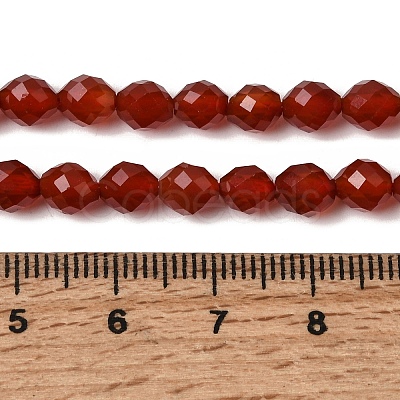 Dyed & Heated Natural Carnelian Beads Strands G-K376-F24-01-1