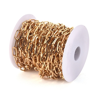304 Stainless Steel Paperclip Chains CHS-L022-05G-1