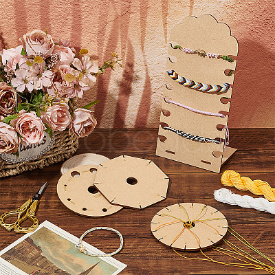 1 Set 5Pcs Wooden Bracelets Knitting Loom Boards TOOL-BC0002-97-1
