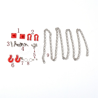 Alloy Car Tow Hook Trailer Chain Set FIND-WH0067-84-1