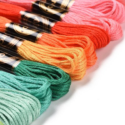 12 Skeins 12 Colors 6-Ply Polyester Embroidery Floss OCOR-M009-01B-12-1