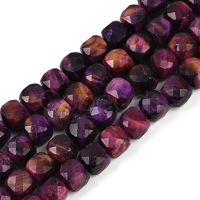 Natural Tiger Eye Dyed Beads Strands G-H028-A01-07A-1