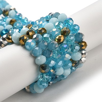 Glass Beads Strands EGLA-A034-M8mm-15-1