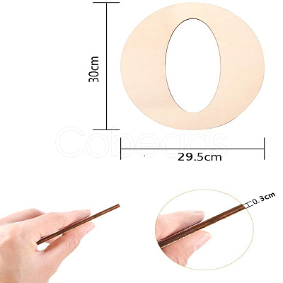 Letter Unfinished Wood Blank Cutouts DIY-ZX040-01O-1
